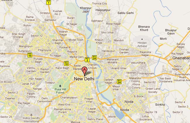 Google Map of Delhi