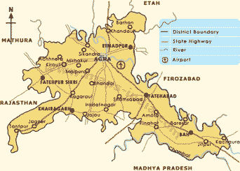Map of Agra