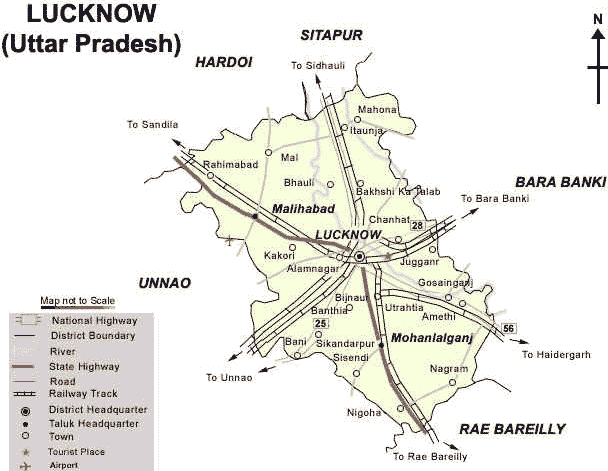 A Route Map to Lucknow District
